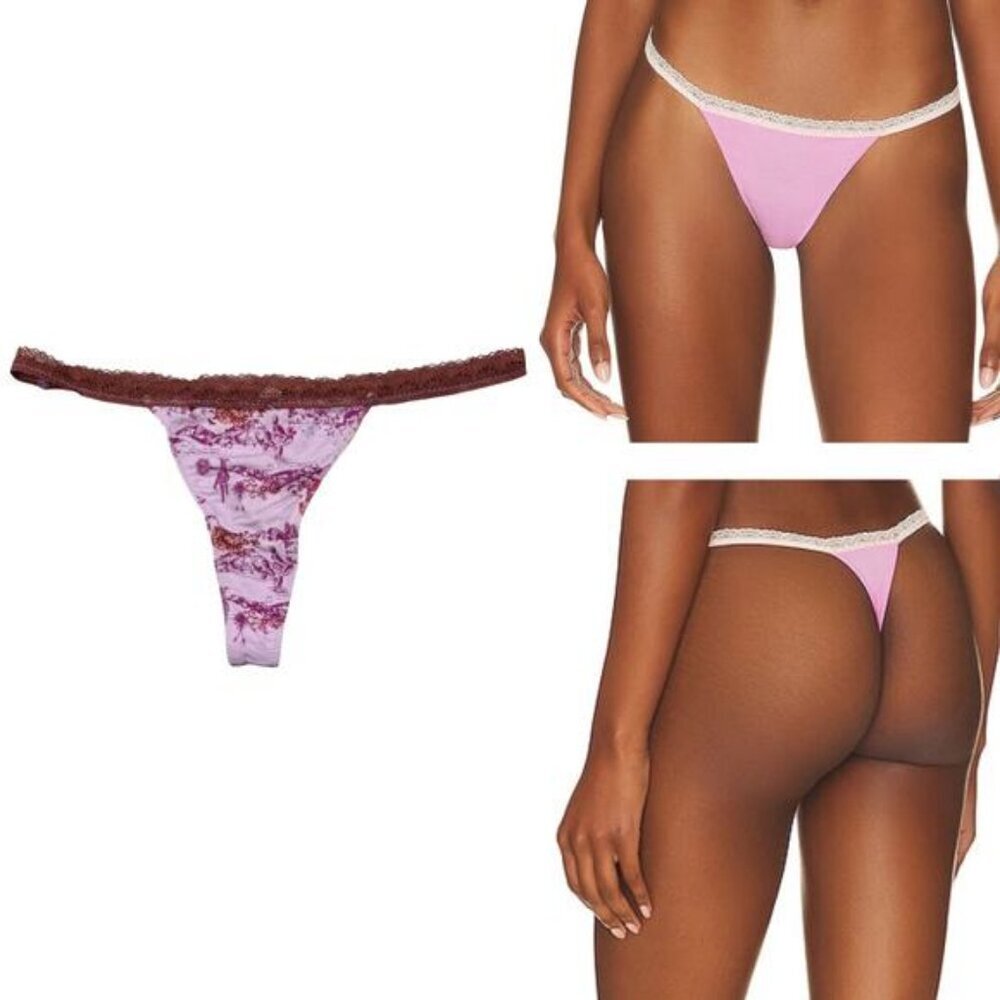 NWT FREE PEOPLE 2PCS Intimately FP Sustainable Super Thong Size Small Wistweia